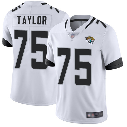 Nike Jacksonville Jaguars #75 Jawaan Taylor White Men Stitched NFL Vapor Untouchable Limited Jersey